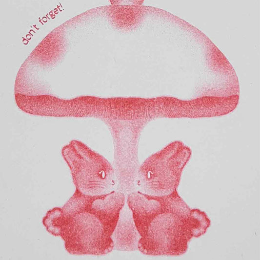 Buddy Rabbit Notepad (Red Riso)