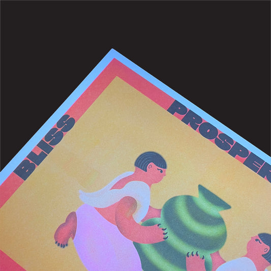 Risograph Print: Prosperity and Bliss