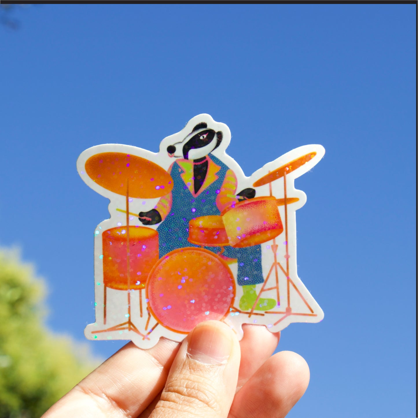 Badger - The Jazz Drummer Sticker