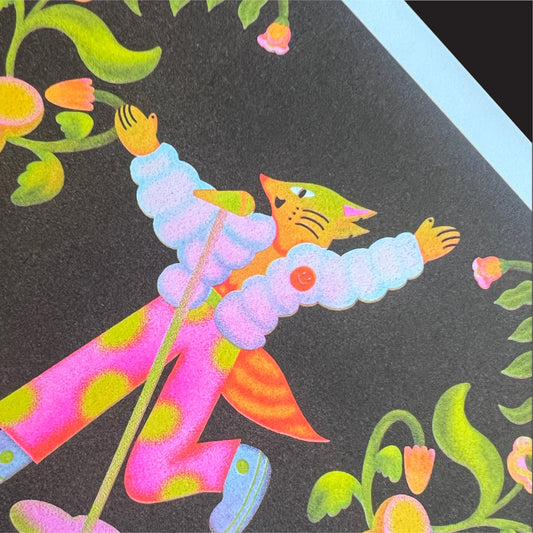 Risograph Print: Woodland Series - Foxy - The Vocalist