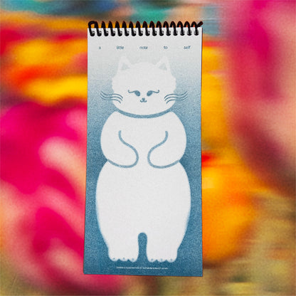 Kitty Cat Notepad (Teal Riso)