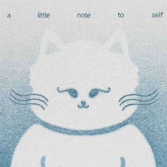 Kitty Cat Notepad (Teal Riso)