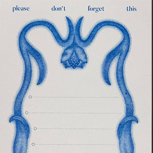 The Flowering Vines Notepad (Blue Riso)