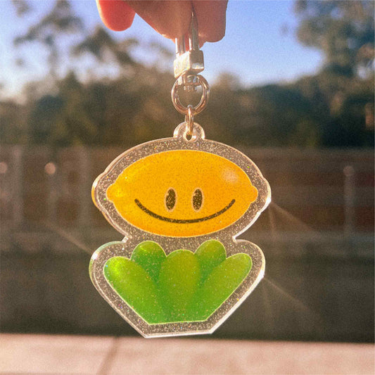 Lemon Flower Keychain