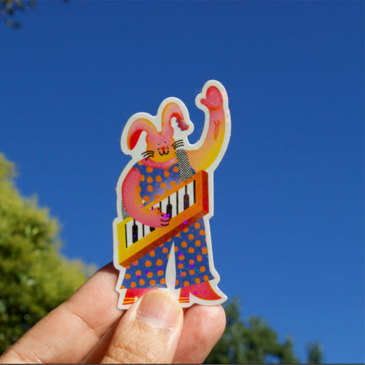 Rabbit- The Keytarist Sticker