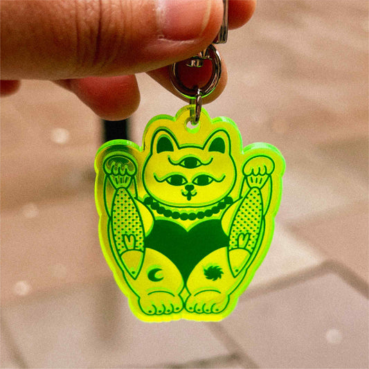 Three-Eyed Kitten Keychain