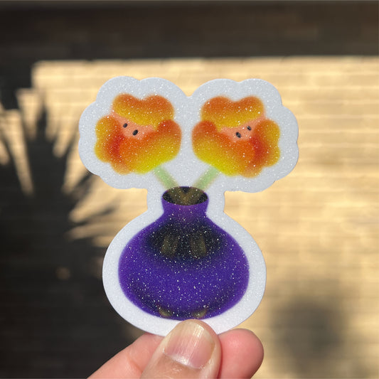 Twin Flowers Sticker