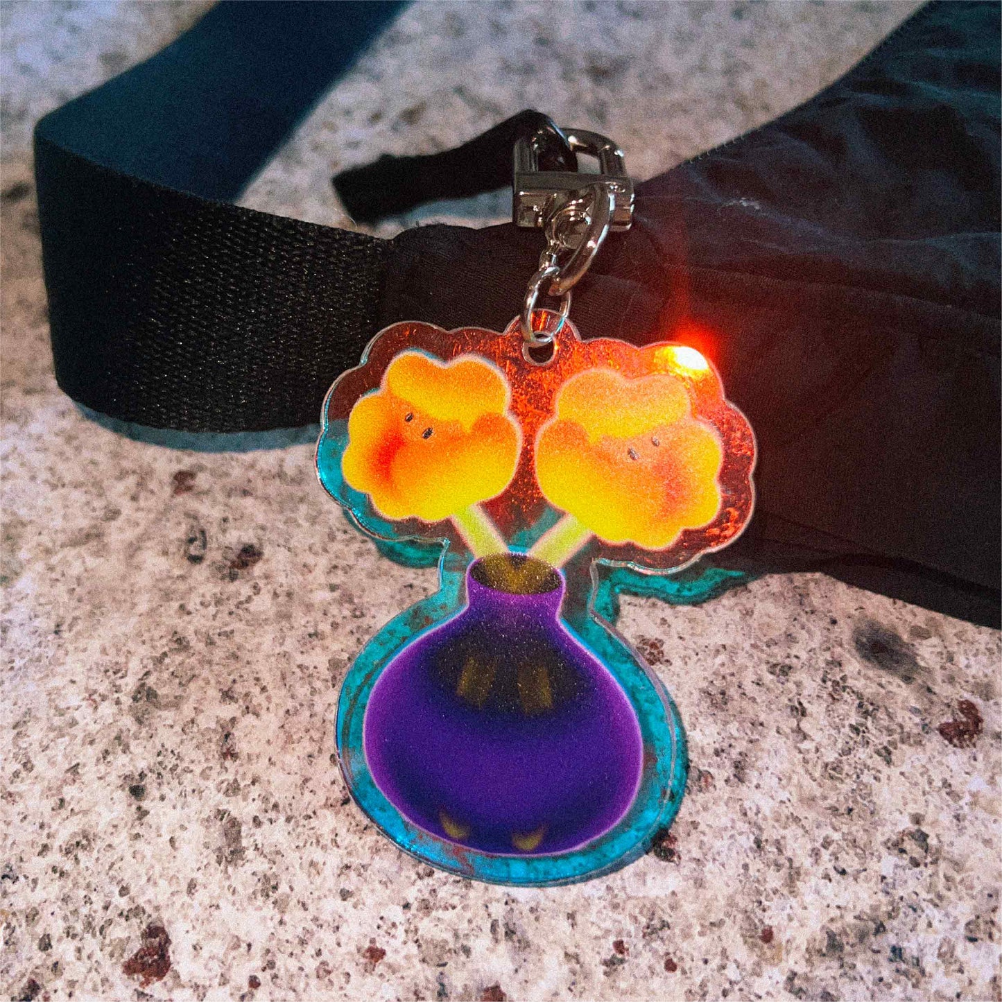 Twin Flowers Keychain
