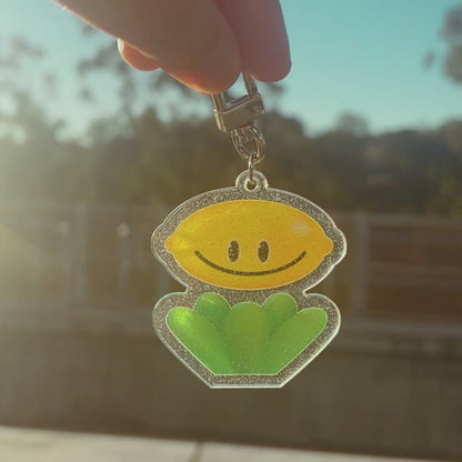 Lemon Flower Keychain